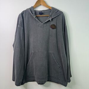Vintage Gecko Hawaii Hoodie Sweatshirt XL Gray Cotton Pullover USA Surf Skate